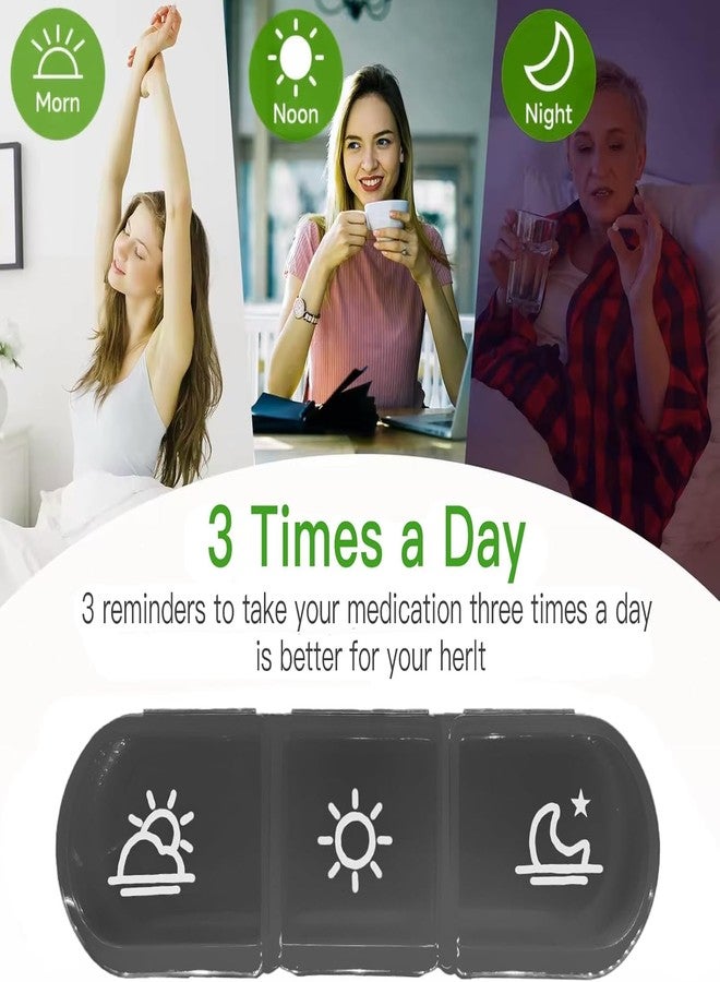 Afrodite Weekly Pill Organiser BPA Free Pill Box Case 7 Day 3 Times a Day, Portable Stackable Pill Dispenser to Hold Vitamins Supplements and Medication - Image 4